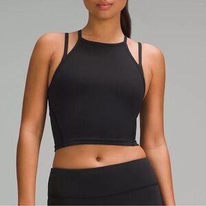 wunder train cross back high neck tank top